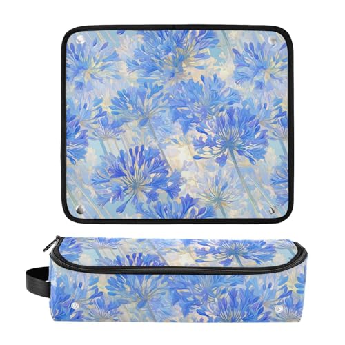Bolsa de viaje para planchas de pelo Deep Blue Flowers miniatura 3