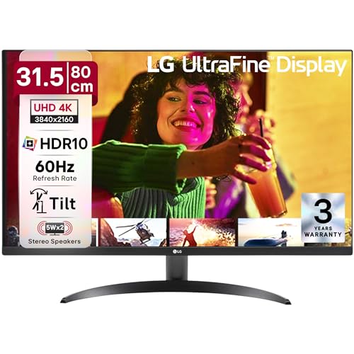 Image of LG 32UR500K-B Ultrafine 32-inch 4K UHD (3840x2160) Computer Monitor HDR10 Built-in Speaker x2 OnScreen Control Reader Mode Flicker Safe Borderless Design HDMIx2 DisplayPort Black