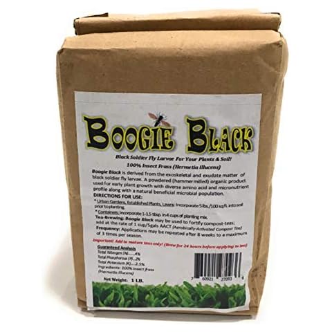 Boogie Brew Organic Insect Frass 1 Lbs - Black Soldier Fly Larvae Derived from The Exoskeletal and Exudate Matter of The Black Soldier Fly Larvae, Hermetia Illucens (Insect Frass, 1lb) Cover
