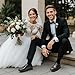 Imagen de HEEZ Zapatillas Vestir Homre Zapatos Oxfords Derby Cordones Clásico Zapatos de Traje Cómodos Formales Boda Zapatillas Piel Negocios Negro Marrón