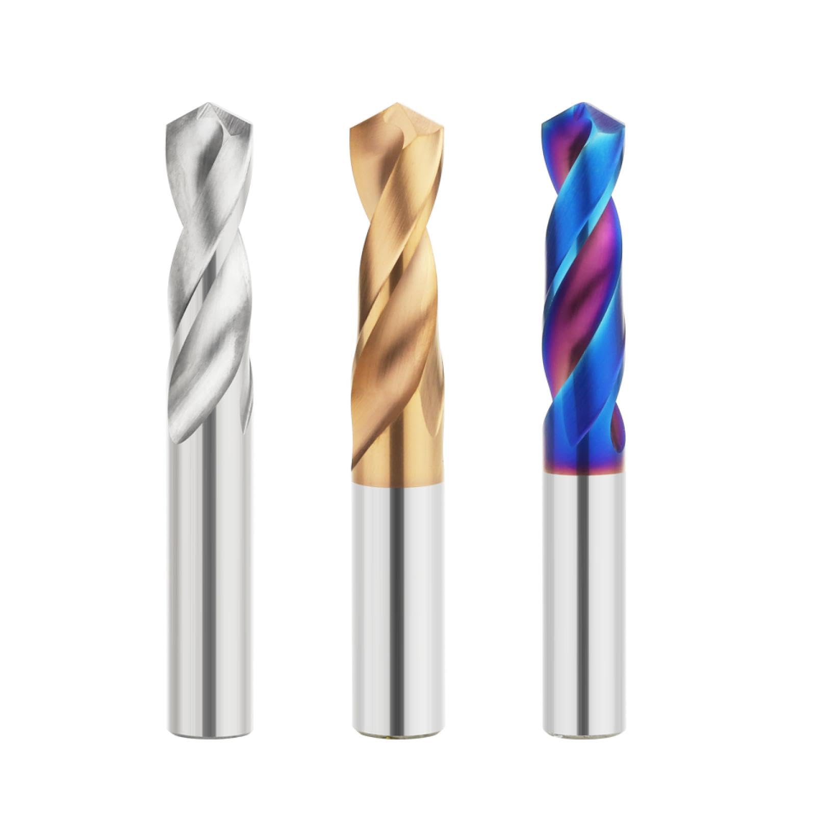 Brocas de carburo, brocas de metal, brocas de acero de tungsteno para trabajar metales, herramientas de perforación de acero inoxidable para torno CNC, 1,0-20,0 mm (HRC65/10,5 mm)