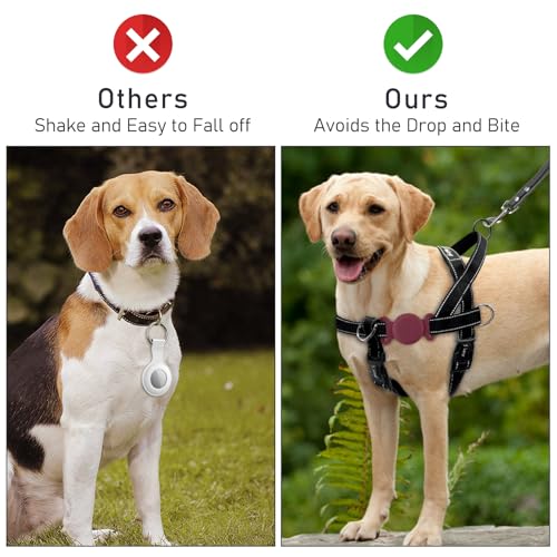 Image of Tobfit Case for Dog Cat Collar, Waterproof Apple Air Tag Protective Holder GPS Tracking Finder for Pet, Silicone Case for Dog Collar Cat Loop Holder Pet Accessories,1 Pack