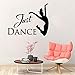Naklejka ścienna naklejka taniec dziewczyna tekst winylowa naklejka ścienna zrób to sam pokój dziecięcy winyl dziewczyna tancerz naklejka dekoracyjny mural 57 x 71 cm