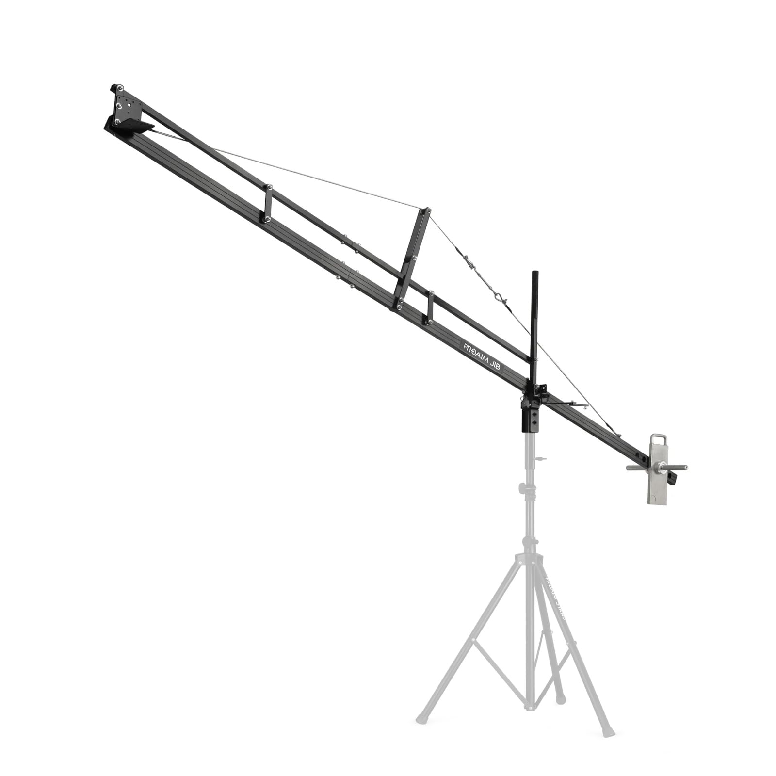 PROAIM Braccio gru per telecamera da 12 piedi per gimbal a 3 assi, Pan-Tilt e testa fluida. Per videocamere DSLR fino a 8 kg/17,6 libbre (P-12)