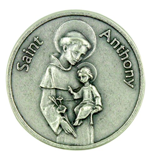 Lumen Mundi Saint of Miracles Help and Lost Articles Saint Anthony Pocket Token with Prayer