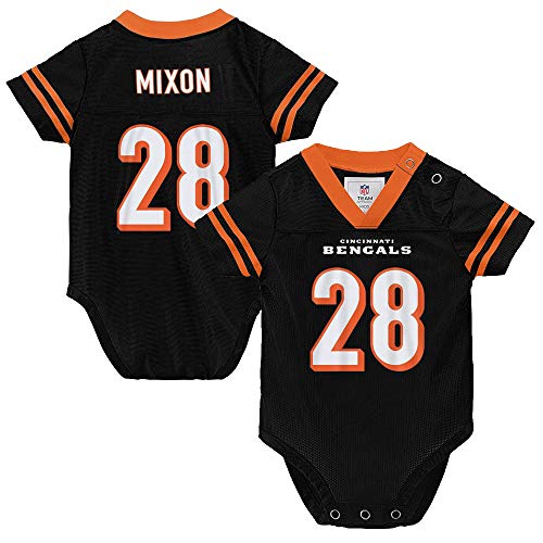 Image of Outerstuff NFL Newborn Infants Team Color Name and Number Home Player Creeper Bodysuit Jersey