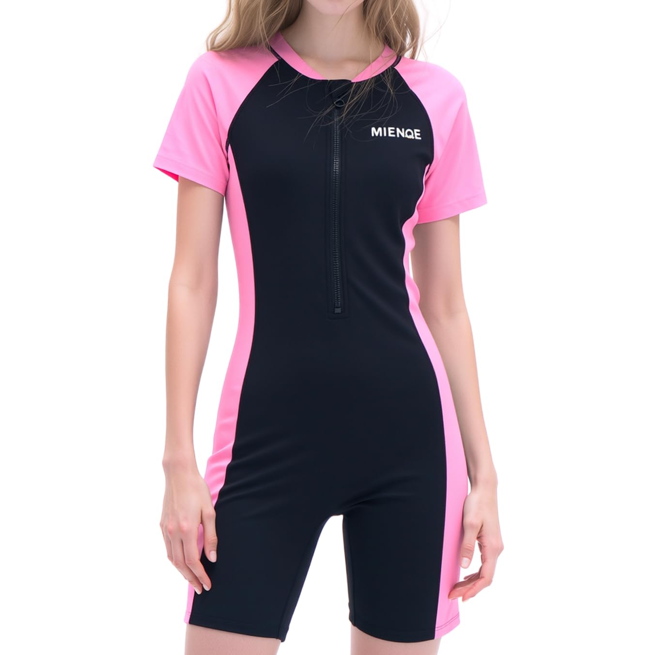 MIENOE Girls One Piece Swimsuit Kid Swimsuit Girls Water Sport Short Swimsuit UPF 50+ Sun Protection Bathing Suits