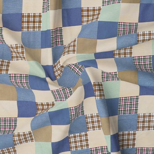 Image of RD TREND Presents Luxurious Glace Cotton Super Soft 210 TC 360 Elastic Fitted Bedsheet King Size (78X72X8 Inch) with 2 Pillow Covers (Multi Check, King Fitted)