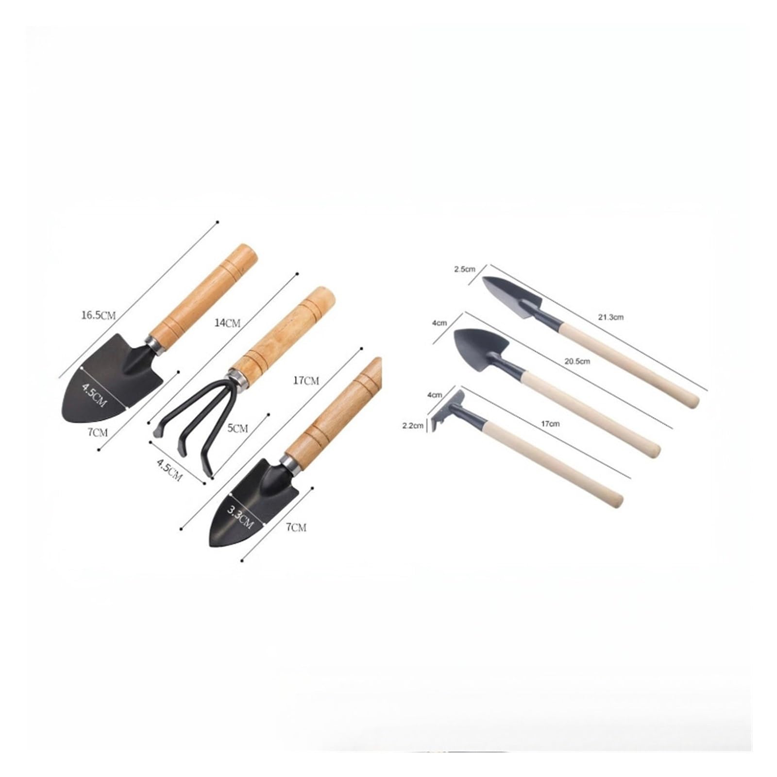 Juego de herramientas de jardinería, herramientas ergonómicas y de jardinería para plantar suculentas y flores (mezcla de 2 juegos)
