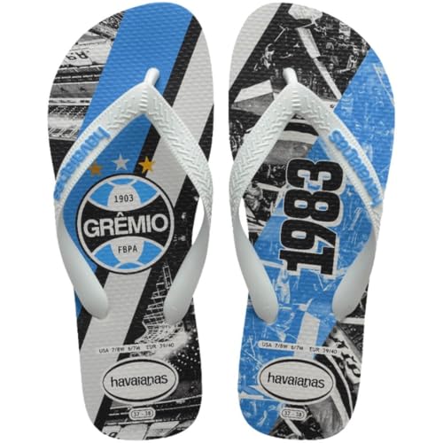 Chinelo Havaianas Licenciado, Top Gr&ecirc;mio 37/8 Branco, Havaianas