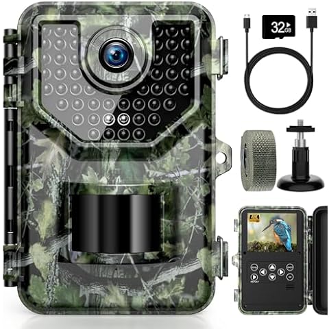 Vikeri 4K 48MP Wildlife Camera with Night Vision Cover