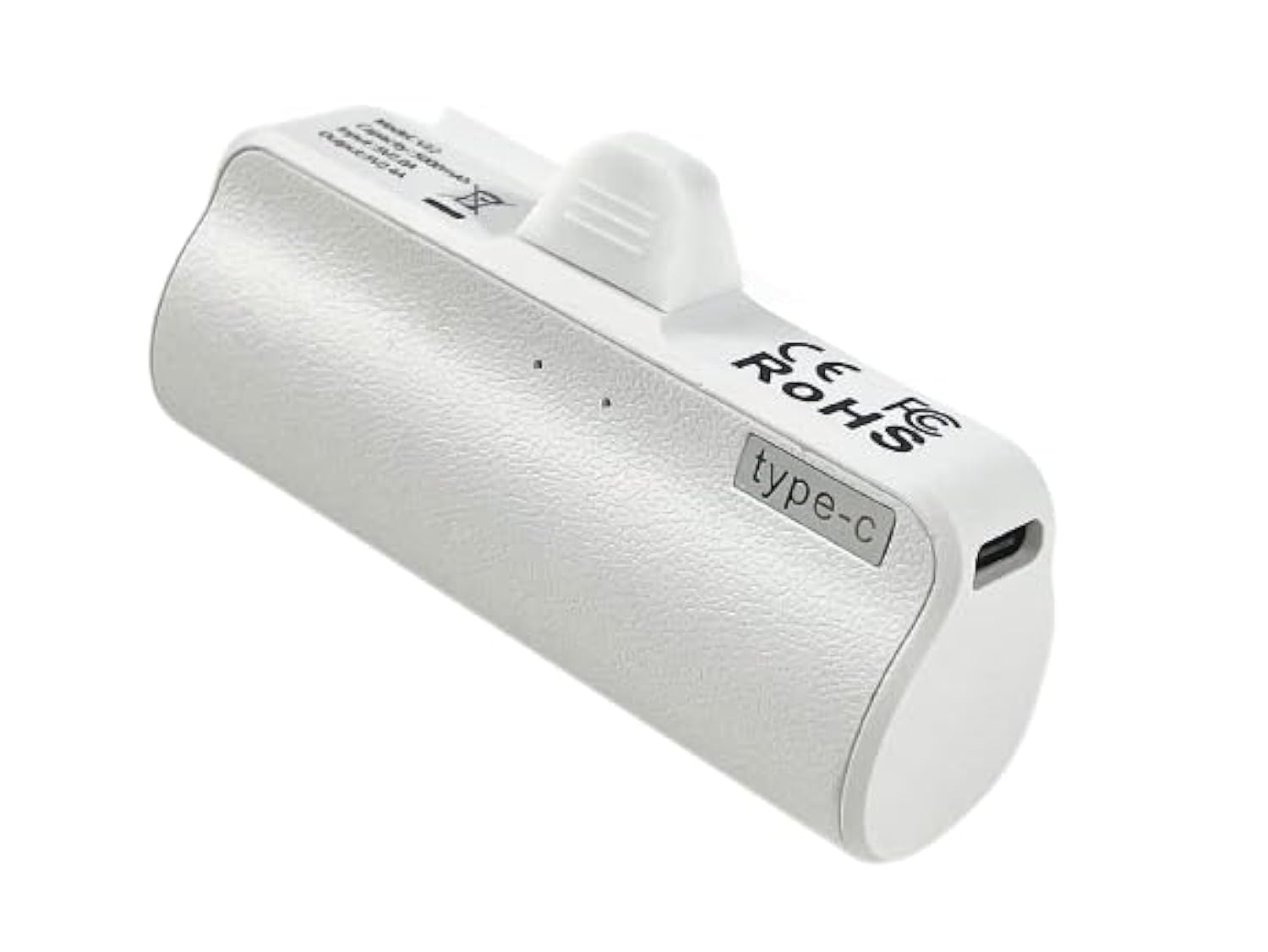 ASCOT Electronics Mini Portable Power Power Bank with 5000mah capacity USB C Type charger Compatible With Android/Best For Travelling (White Colour)