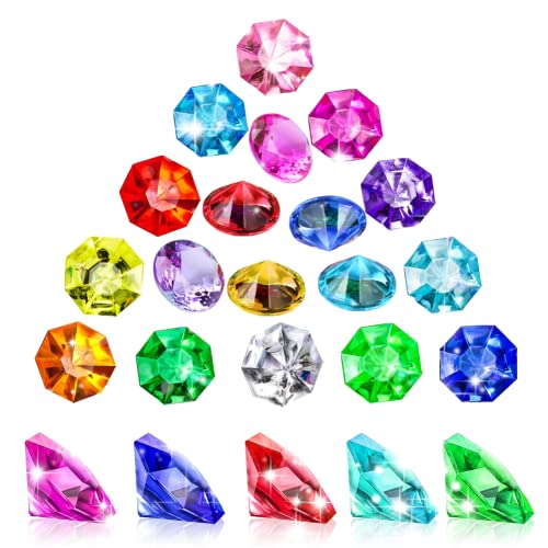 Gohytal Acryl Diamanten Kinder, 290 Stück Glasdiamanten Deko 19mm Diamant...