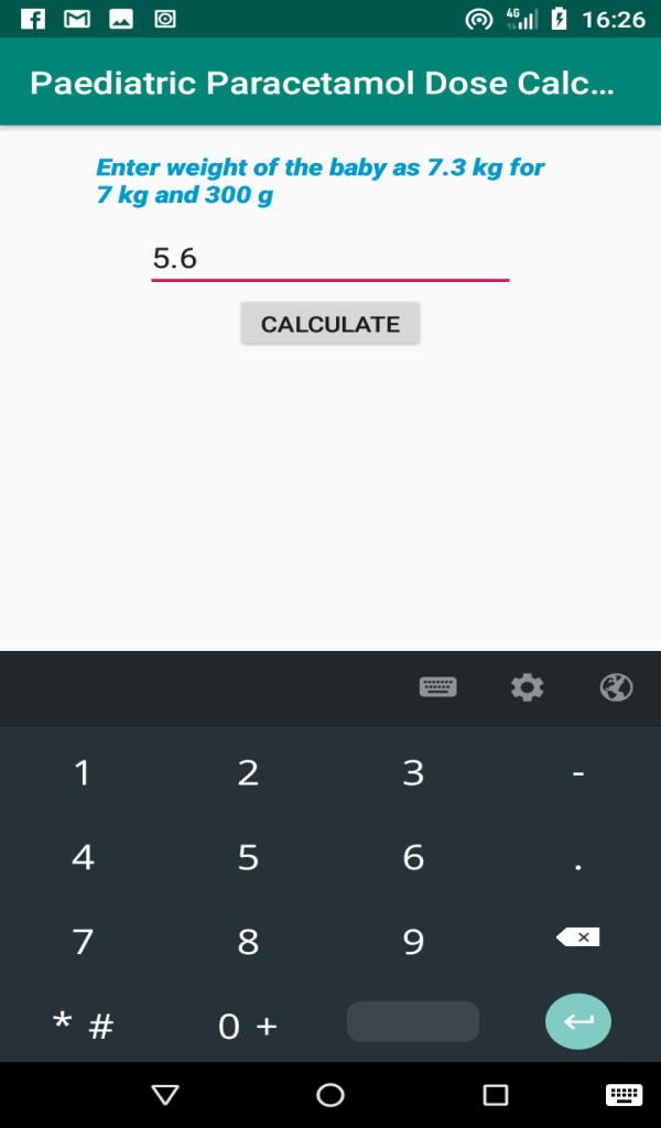 Paracetamol Dose Calculater App on Amazon Appstore