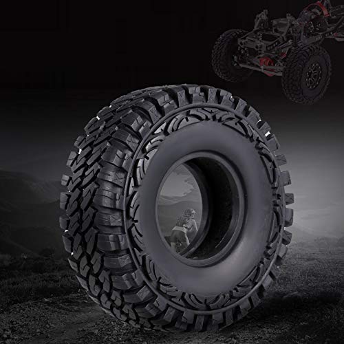 OWSOO 4 PCS 110 mm 1.9 pol. Pneus de borracha para rodas para 1:10 RC Rock Crawler Compatível com Ax