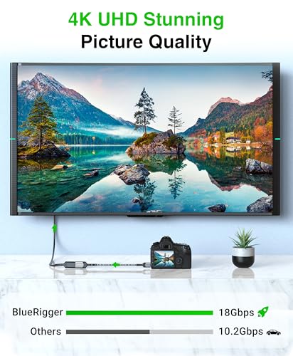Adaptador Mini HDMI a HDMI BlueRigger 4K 60Hz HDR miniatura 4