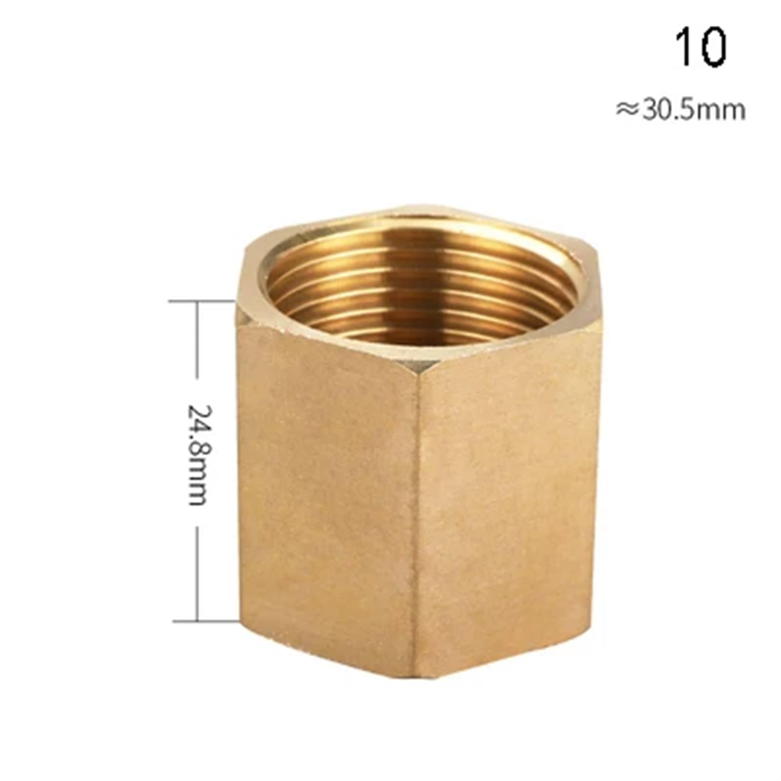 Mosiężna złączka do rur Wąż miedziany Łącznik sześciokątny Szybkozłączka Gwint żeński 1/8" 1/4" 3/8" 1/2" 3/4" BSP do wody paliwa gazowego (kolor: KH-10)