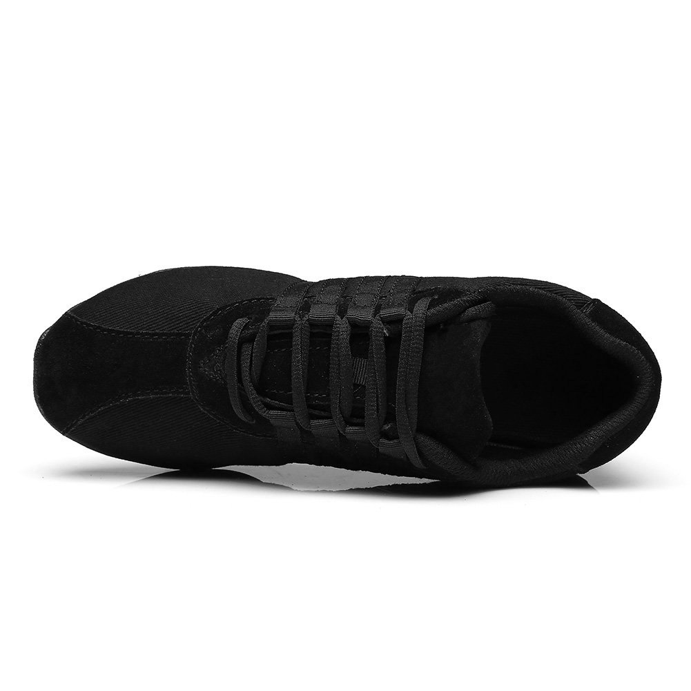 HIPPOSEUS Zapatos de Práctica de Baile Mujer con Atados Zapatillas Baile Moderno de Jazz Cómodos Dance Sneakers,Model T01