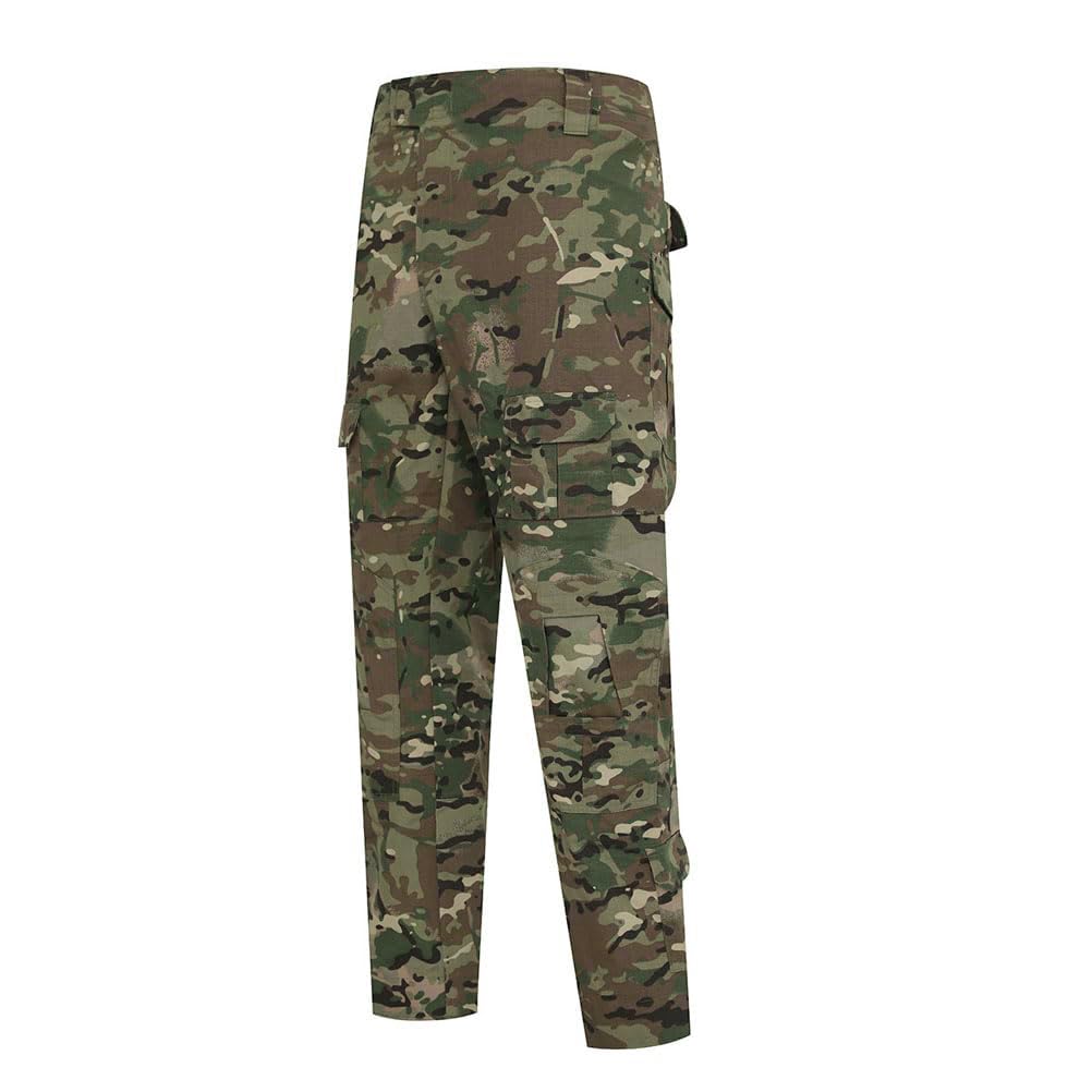 Homme Tactique de Camouflage Costume Vêtements Tactique Uniforme Militaire Tenue Airsoft Chemise de Combat et Camouflage Cargo Pantalon pour Paintball Chasse