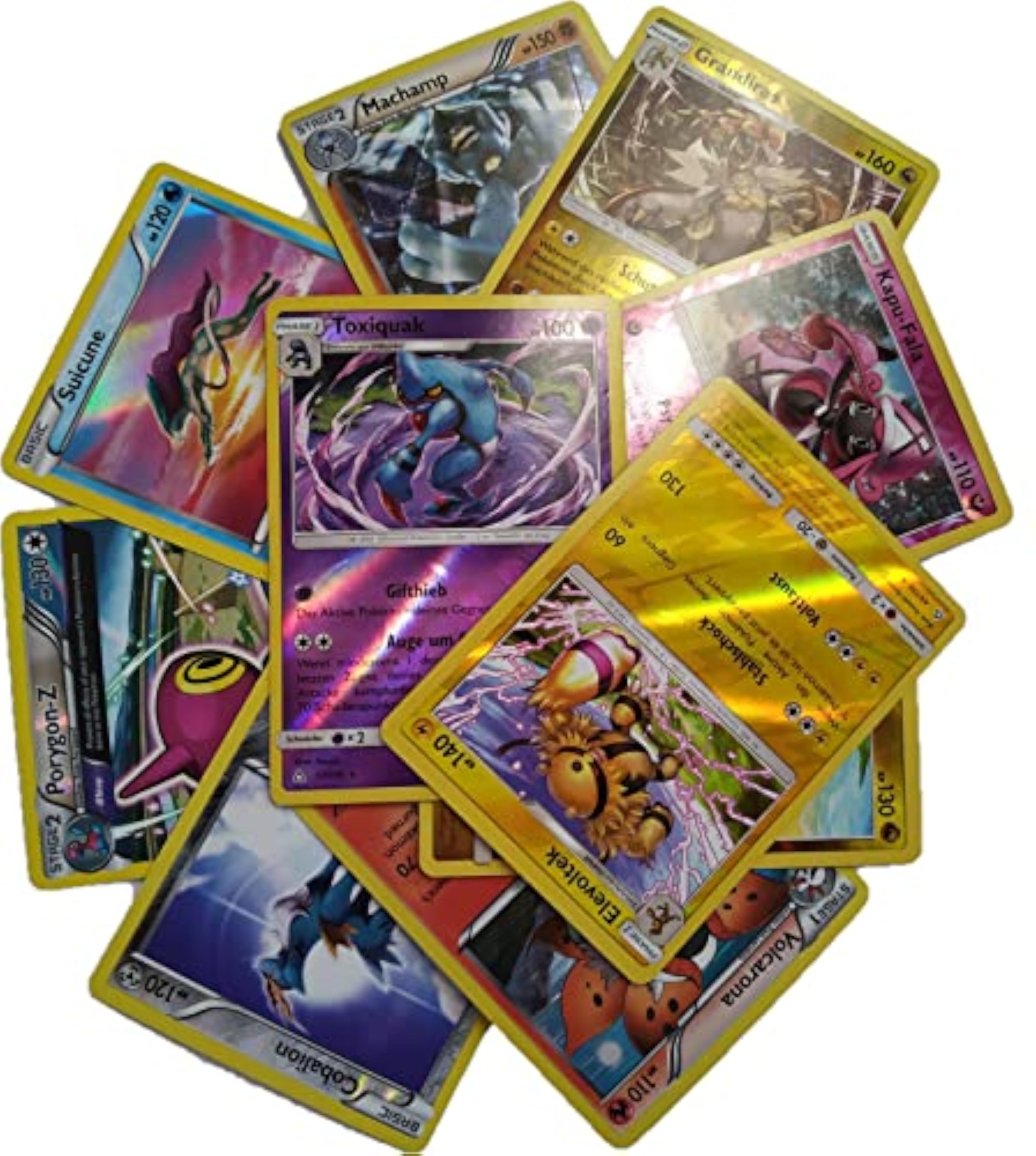 20 cartas de Pokémon diferentes + 1 paquete aleatorio de cartas de expansión Monotipo, cartas originales alemanas (idioma español no garantizado)