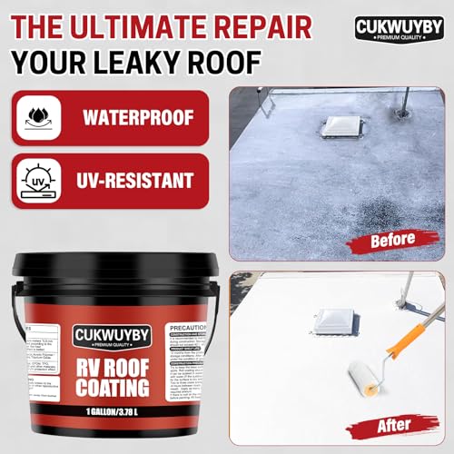 CUKWUYBY RV Roof Coating 1 Gallon