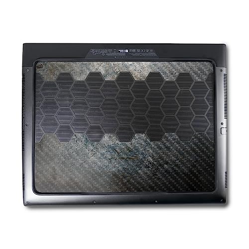 Image of MightySkins Carbon Fiber Skin Compatible with Alienware M18 R1 (2023) Full Wrap Kit - Shadow Concrete | Protective, Durable Textured Carbon Fiber Finish | Easy to Apply | Made in The USA
