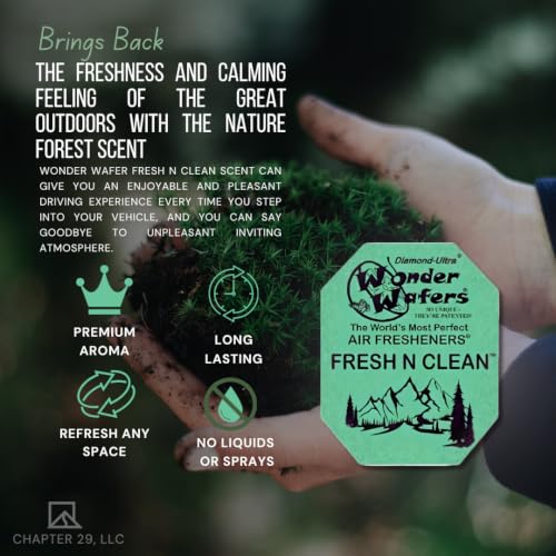 Image of Wonder Wafers 75 Count Air Fresheners Individually Wrapped, Fresh N Clean Fragrance