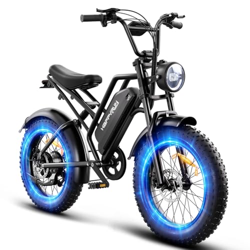 HAPPYRUN G50 Electric Bike for Adults,Peak 1500W,48V Power EBike,68+ Miles