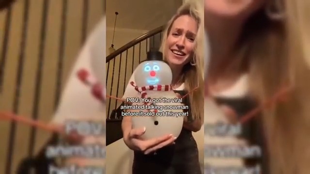Talking Animated Blink Snowman With Built In Projector & Speaker, Plug'n Play, Interactive Singing & Dancing Snowman, Animated Christmas Decorations, For Family & Friends