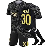 Paris Trikot Kinder PSG Trikot 22/23 Paris Hause/Auswärts Neues Fußball Trikot, PSG Trainingsanzug Fussball Jersey, Jungen Herren Sportshirt, Shorts und Socken PSG Fußballtrikots Set