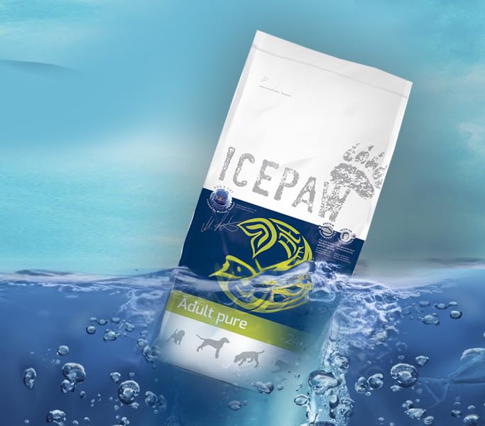 ICEPAW I Adult Pure I 14 kg I High Premium Trockenfutter I für Erwachsene Hunde I mit Fisch (Hering) und Reis I glutenfrei