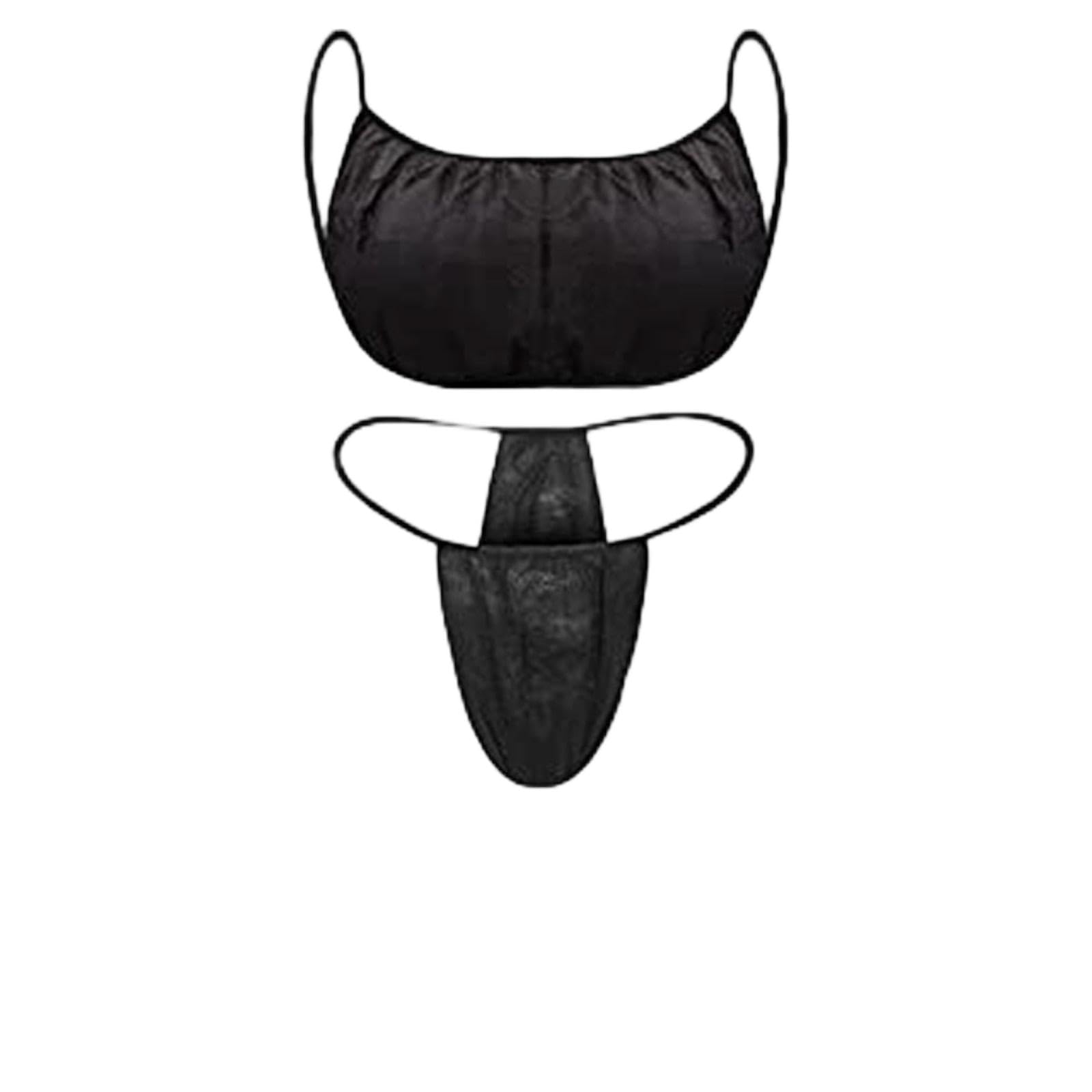 SNAPPSY 25 Pieces Bikini Set Bathing Suit SPA Lingerie Kit for Beach Vacation Summer Black-picture-0