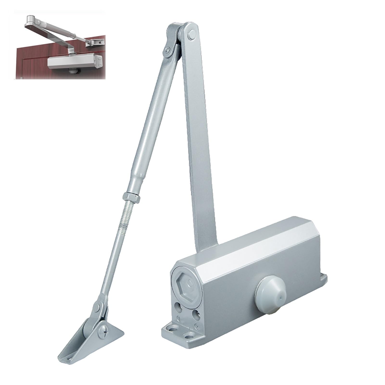 SWENEEN Heavy Duty Automatic Door Closer For Commercial & Storm Doors,Soft Close Mechanism,Adjustable Closing Speed,Damper For Smooth Operation,