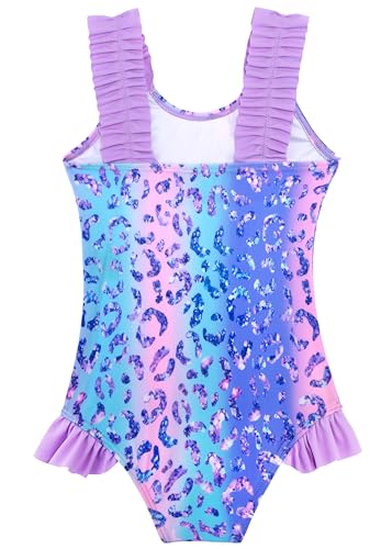 XiaoMoSha Girls One Piece Swimsuit Ruffled Straps Bathing Suits Summer Swim Suit Quick Dry Beach Swimwear for Kids 3-10 Years2
