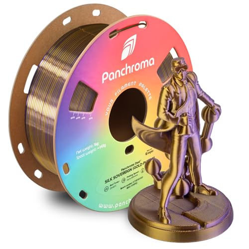 Image of Polymaker Panchroma Dual Silk PLA 3D Printing Filament, 1.75mm 1kg, Silk Sovereign (Gold-Purple), New and Improved Formula, Better Strength, Printing Speed & Clog-Free, Works in Most FDM 3D Printers