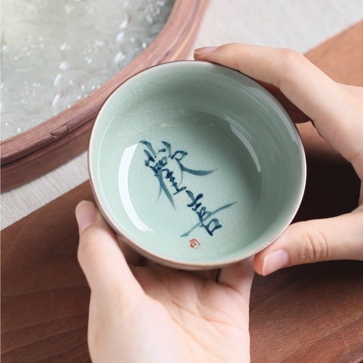 Filiżanki Matcha Chińska filiżanka do herbaty Travel Coffee Coffee Barp Ręcznie malowana filiżanka hosta Podszkliwo Kung Fu Duża filiżanka do herbaty Ceramika chińska pojedyncza filiżanka do herbaty