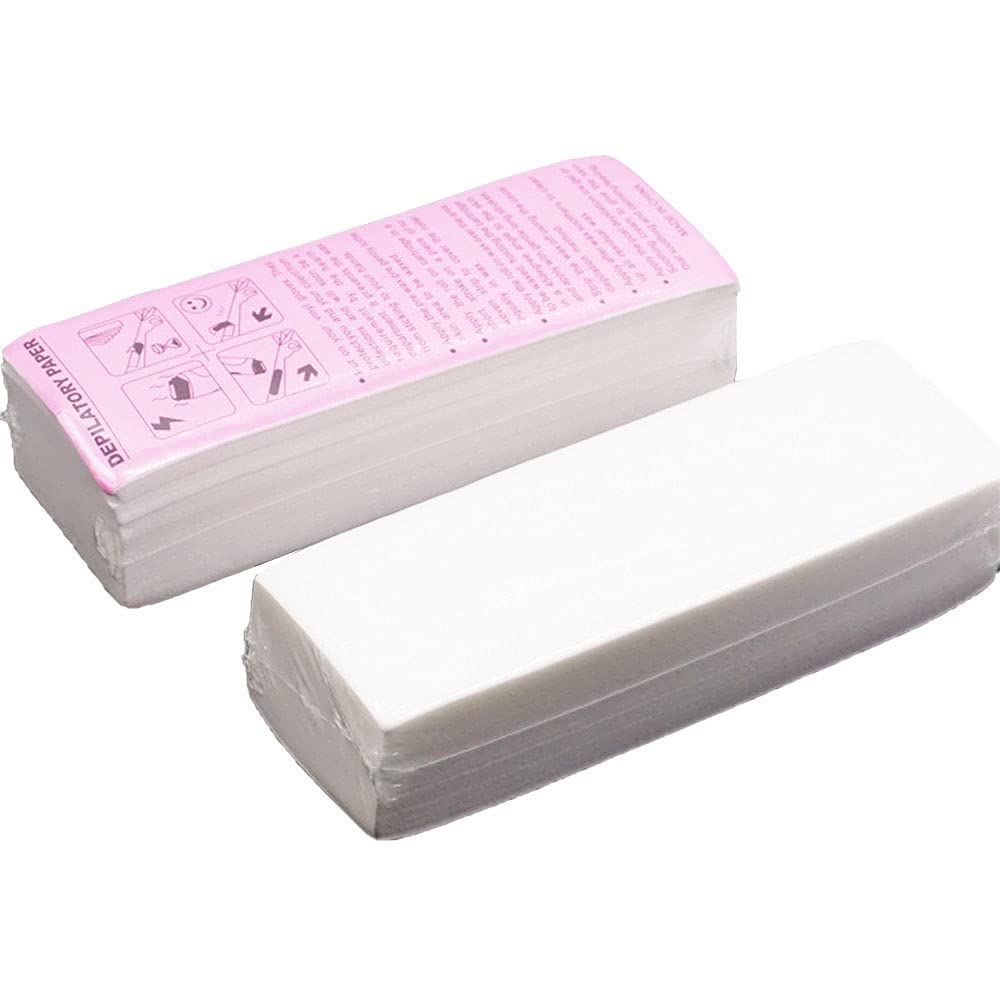 Ancllo Women's 100Pcs Professional Hair Removal Tool Depilatory Paper Nonwoven Epilator Wax Strip Paper Shaving Roll Waxing Smooth Legs