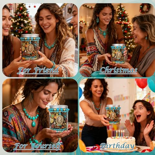 Image of SMUOBT Mystery Jewelry Jar Bundle - Surprise Vintage Jewelry Box for Women,Gift Jewelry Set (Necklace, Earrings, Rings,Kracelet,Keychain) - Unique Birthday Gift for Women