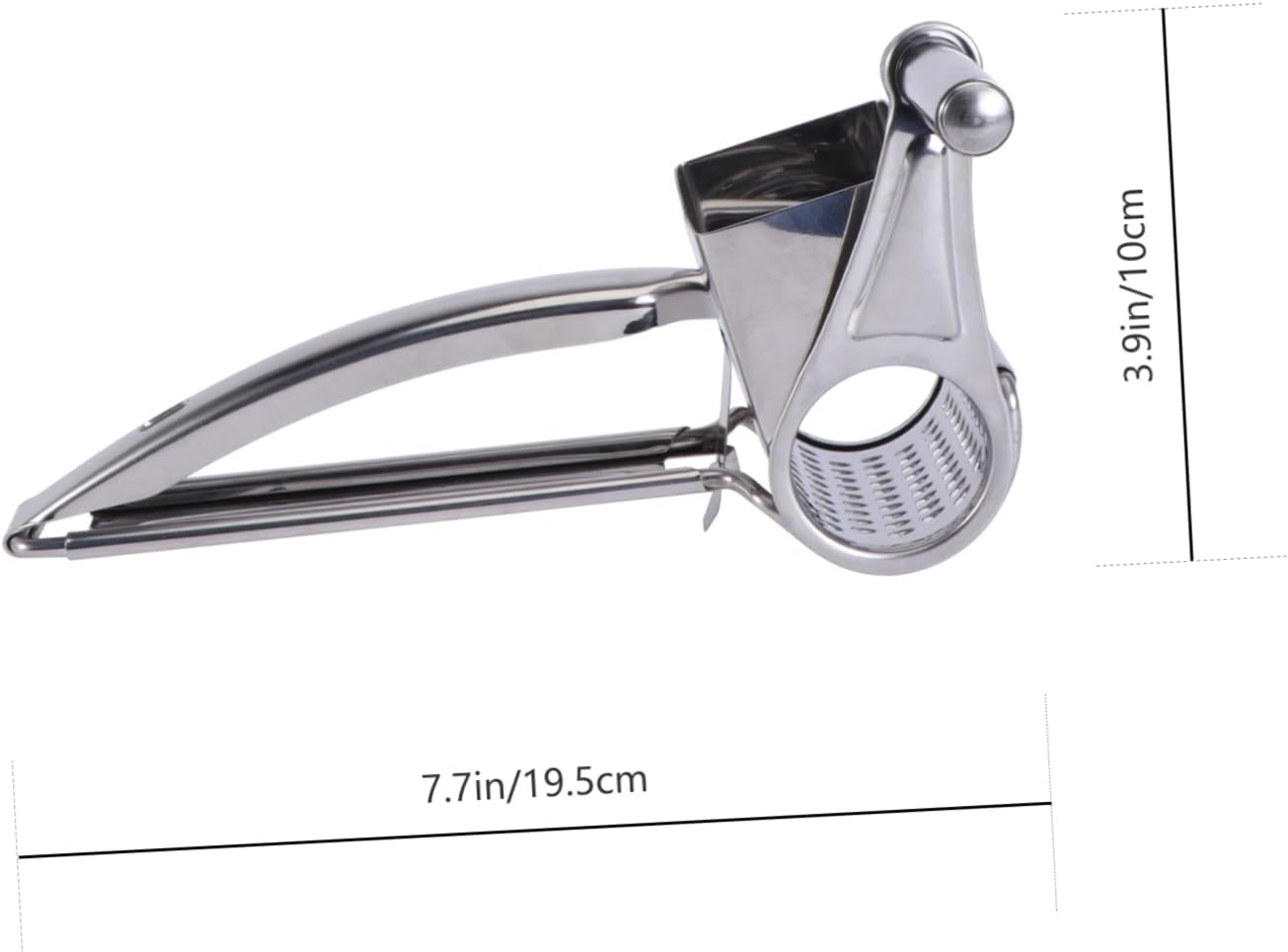 2-Piece Stainless Steel Rotary Cheese Grater Set Ergonomic Handheld Cheese Shredder and Slicer for Kitchen Use