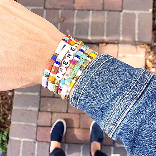 KELITCH Tila Miyuki Beads Bracelets Colorful Strand Stretch Bracelets Mixed Friendship Bracelets2