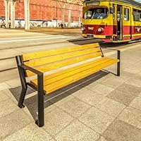 REKORD Gartenbank Gladiator ZP - 185cm Parkbank Aus Metall & Holz