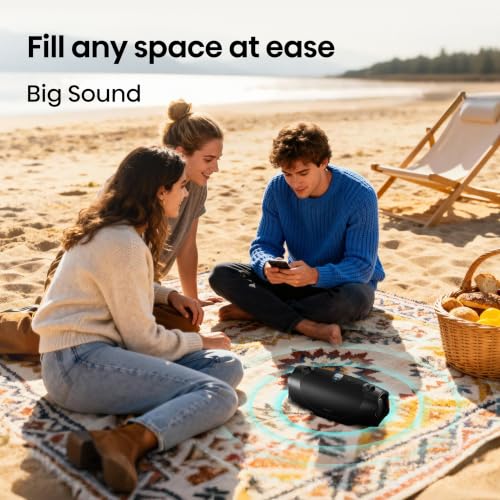 Hisense FlexBoom Portable Bluetooth Speaker, IP67 Waterproof, Dustproof, and Shockproof, Comes w/ a Detachable Handle Strap - image 4