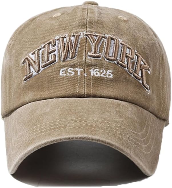 Unisex Vintage Baseball Cap Adjustable Washed Cotton Embroidery New York Low Profile Dad Hat - Image 2