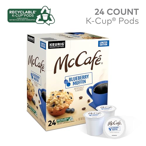 Image of McCafe Blueberry Muffin Coffee, Keurig Single Serve K-Cup Pods, 24 Count