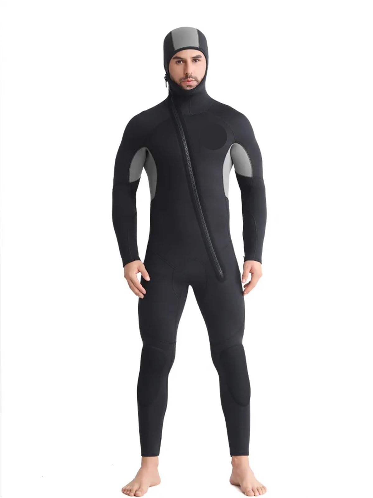 Combinaison de Plongée Néoprène Combinaison de plongée Une pièce 5mm, Chapeau épais Thermique for Hommes, Natation d'hiver, Surf Flottant pour plongée Snorkeling