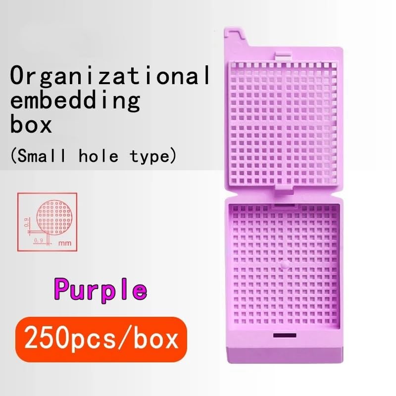 POM Embedding Box Organization Processing Inspection Sample Organization Plastic Fine Grid with Lid Color Easy to Break(Pink)