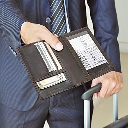 Polare Full Grain Leather Passport and Vaccine Card Holder Combo Passport Wallet Vaccination Cover Case with RFID Blocking for Men 6 Polare Full Grain Leather Passport and Vaccine Card Holder Combo Passport Wallet Vaccination Cover Case with RFID Blocking for Men