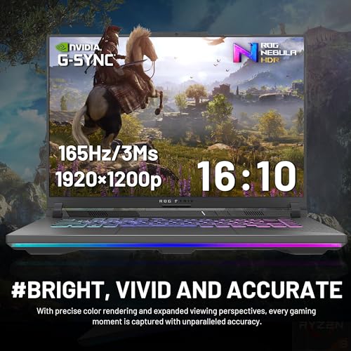 Image of ASUS ROG Strix G16 16 inch WUXGA 165Hz Gaming Laptop, GeForce RTX 5070 Ti, AMD Ryzen 9-8940HX, 12GB GDDR7, 32GB DDR5, 3TB Storage (2TB SSD+1TB Docking Station Set), Backlit Keyboard, Win 11 Pro, Gray