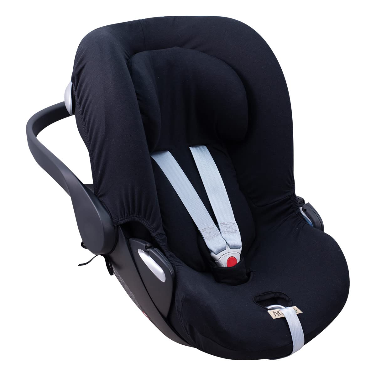 JYOKO Kids Funda de Algodón para Silla de Coche Compatible con Cybex Aton Cloud- Q-M-2-4-5 (Cloud Q-M, Black Series)