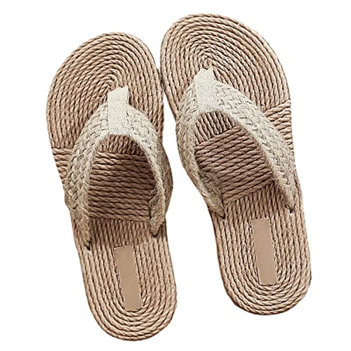 GALPADA Japanese House Slippers 1 Pair Rope Day Movers Slippers Unisex Summer Beach Slippers Sandals Beach Flops Non- Non Flops Flat Sandal Rubber Indoor Japan Seaside Casual Sandals